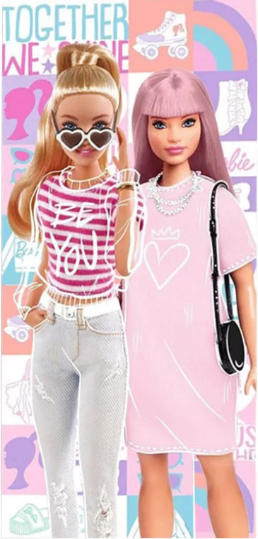 Barbie Together fürdőlepedő, strandtörölköző 70x140 cm