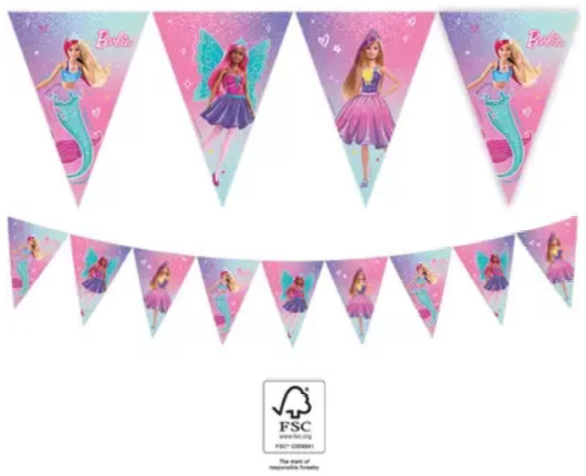 Image of Barbie Fantasy zászlófüzér 2,3 MÉTER FSC