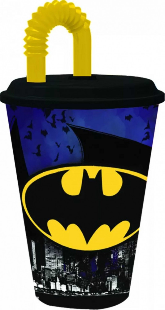 Image of Batman szívószálas pohár 430 ml