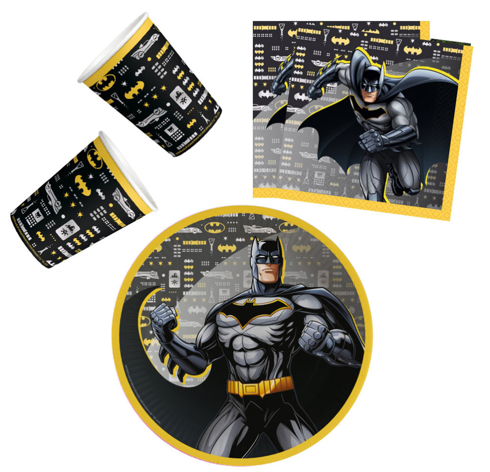 Image of Batman party szett 32 DARABOS, 23 cm-es tányérral