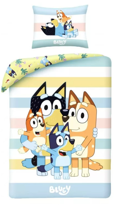 Bluey Family gyerek ágyneműhuzat 140×200 cm, 70x90 cm Nr1