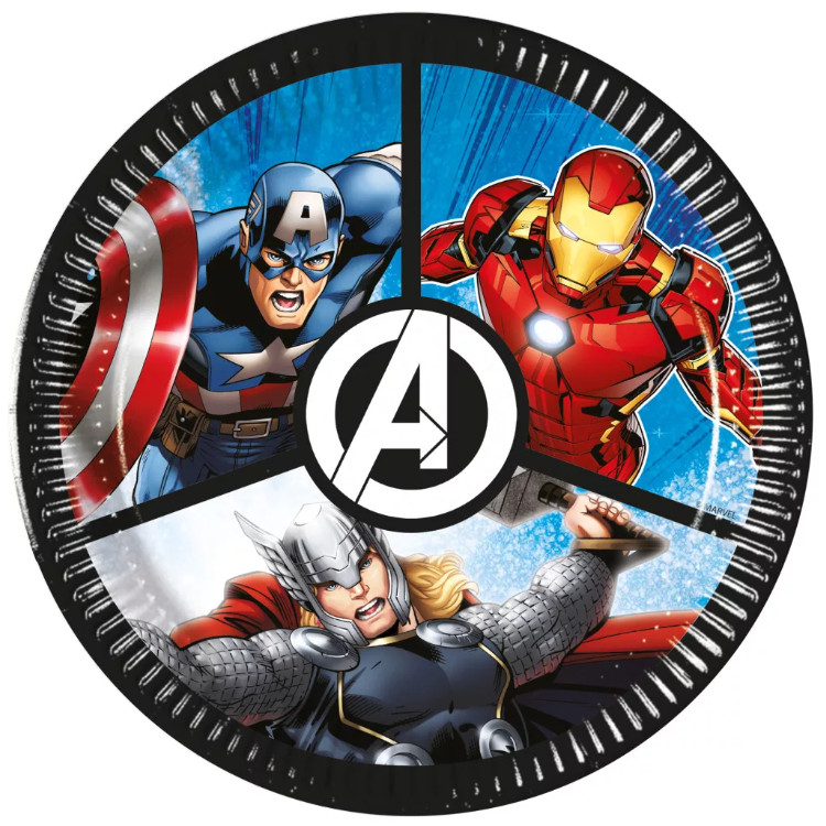 Image of Bosszúállók Evergreen papírtányér 8 db-os 20 cm FSC Nr3