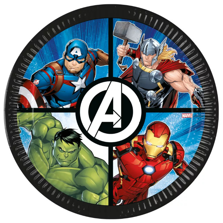 Image of Bosszúállók Evergreen papírtányér 8 db-os 23 cm FSC Nr4