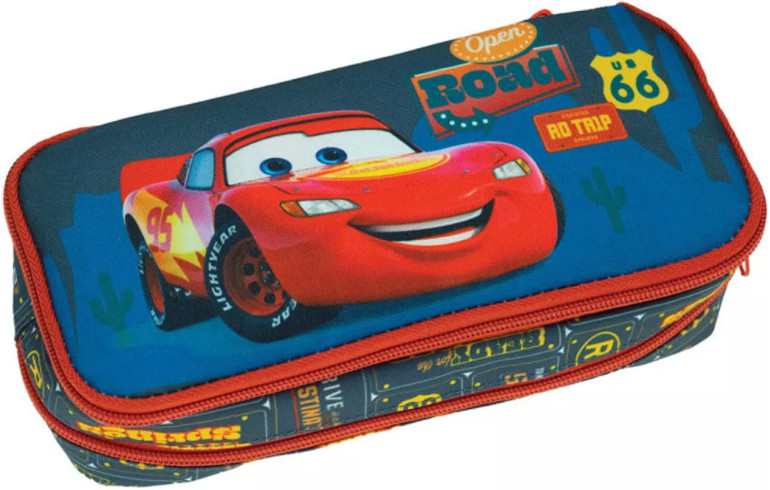 Image of Disney Verdák Road 2 rekeszes tolltartó 26 cm
