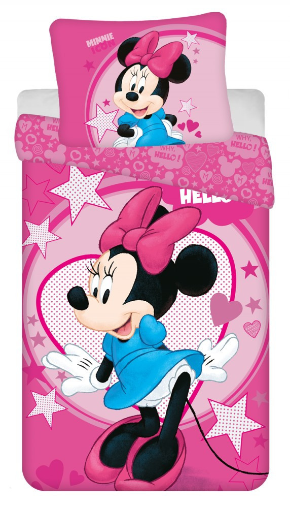 Disney Minnie Sweetheart ágyneműhuzat 140×200 cm, 63×63 cm microfibre /microfiber