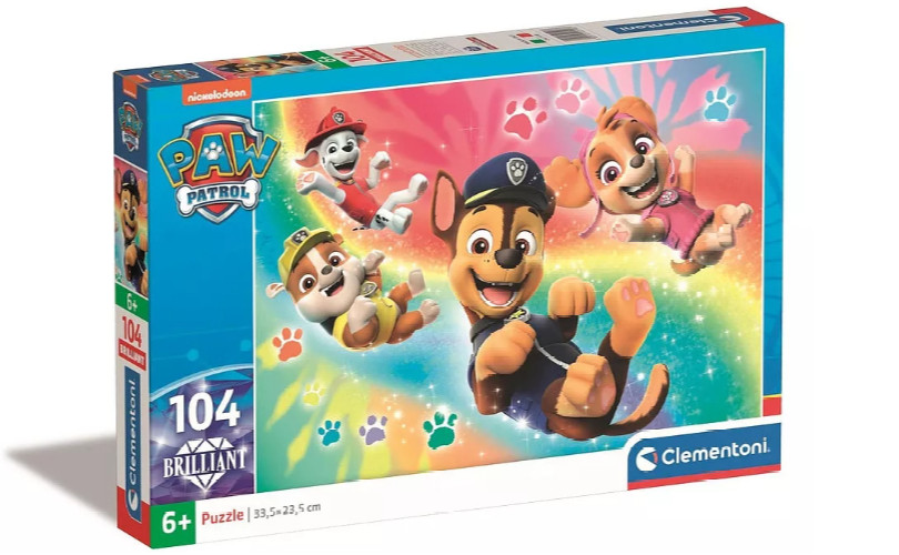 Image of Mancs Őrjárat Rainbow 104 db-os Brilliant puzzle Clementoni