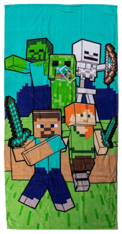 Minecraft fürdőlepedő, strand törölköző 70x140 cm Nr10