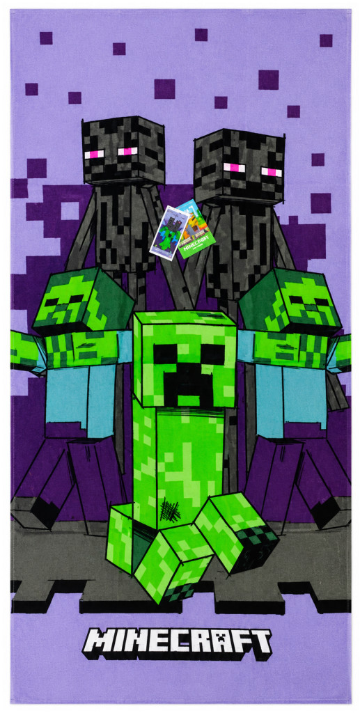 Image of Minecraft Purple fürdőlepedő, strand törölköző 70x140 cm