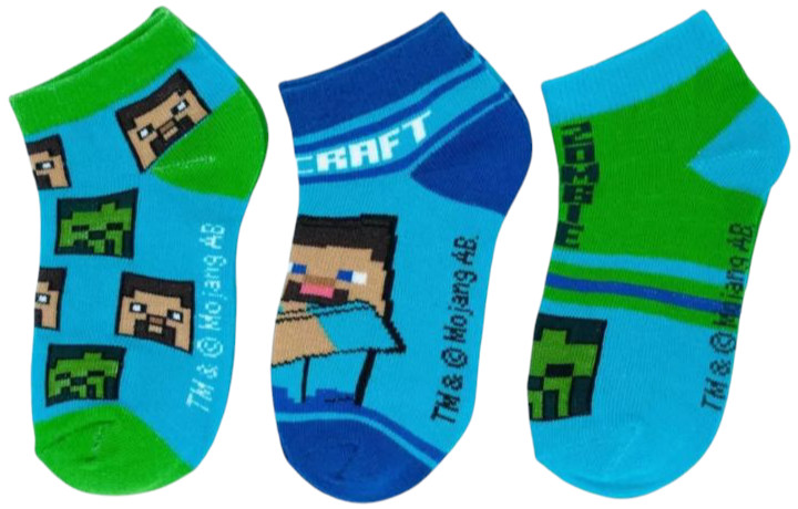 Image of Minecraft gyerek titokzokni 3 pár/csomag 23-38 Nr2