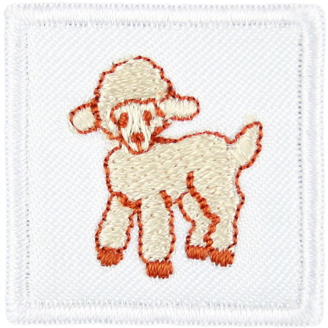 Óvodai jel selyemre hímzett - Bárány
