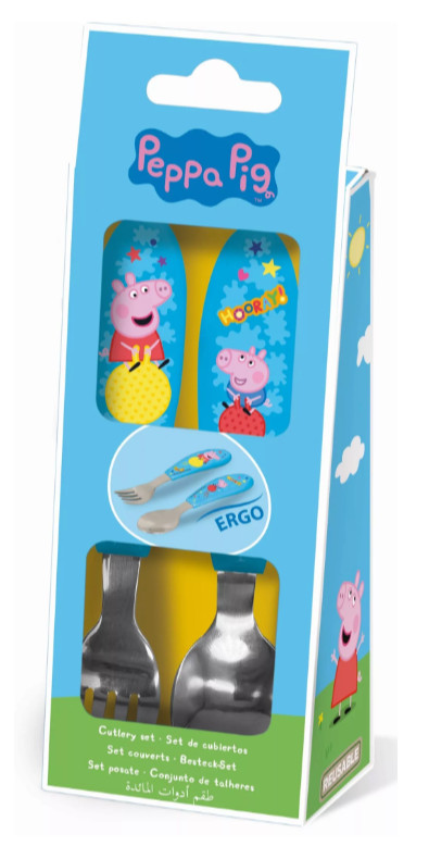 Image of Peppa malac Hooray fém evőeszköz készlet - 2 darabos