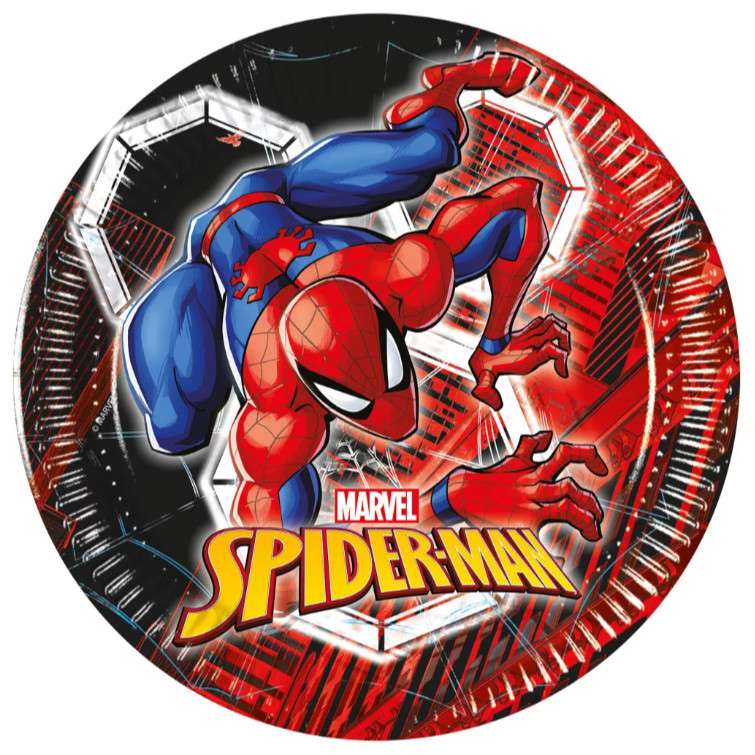 Image of Pókember World of Webs papírtányér 8 db-os 20 cm FSC Nr4