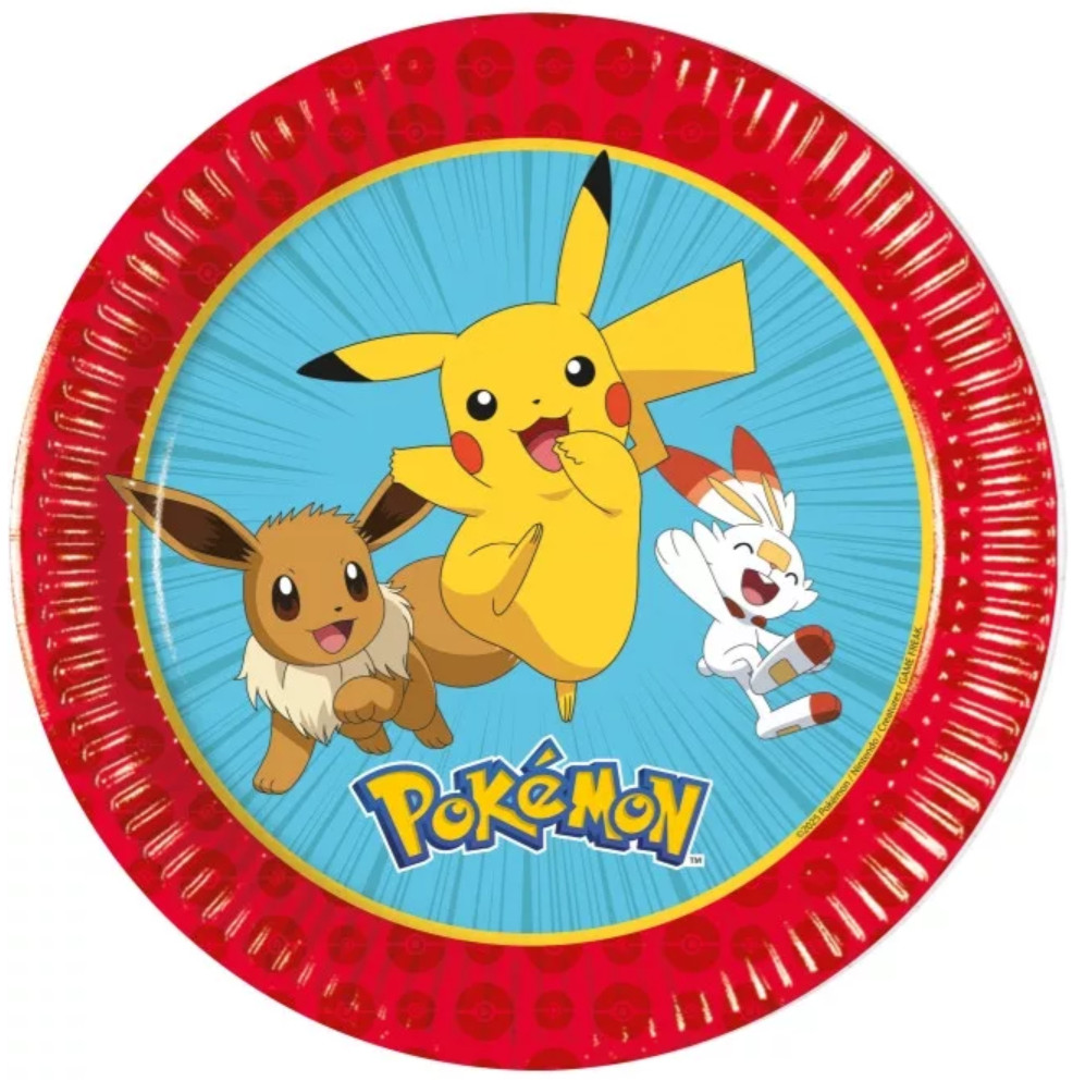 Image of Pokémon Next Generation papírtányér 8 db-os 20 cm FSC Nr2
