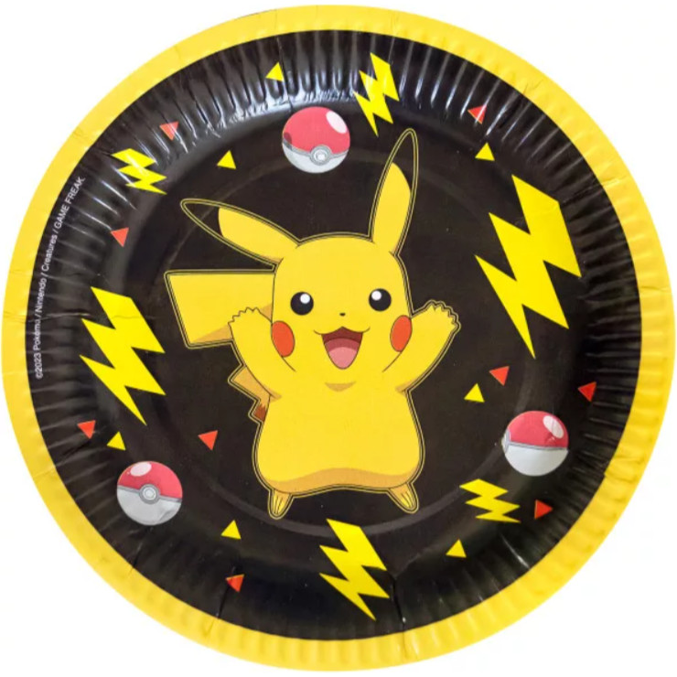 Image of Pokémon Thunder papírtányér 8 DARABOS, 18 cm Nr1