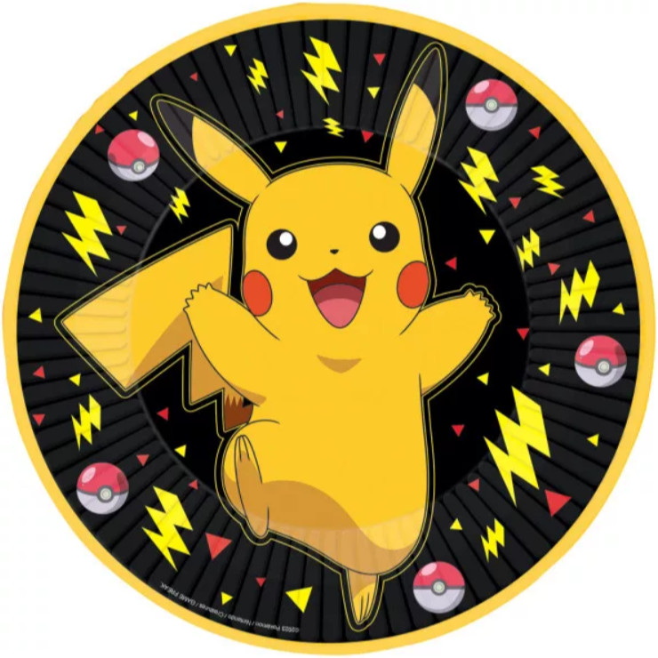 Image of Pokémon Thunder papírtányér 8 DARABOS, 23 cm Nr1