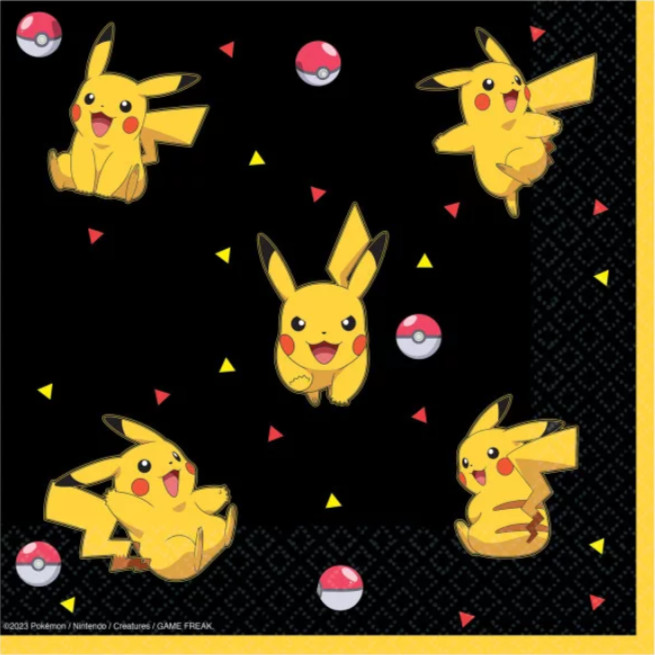 Image of Pokémon Thunder szalvéta 16 DARABOS, 33x33 cm