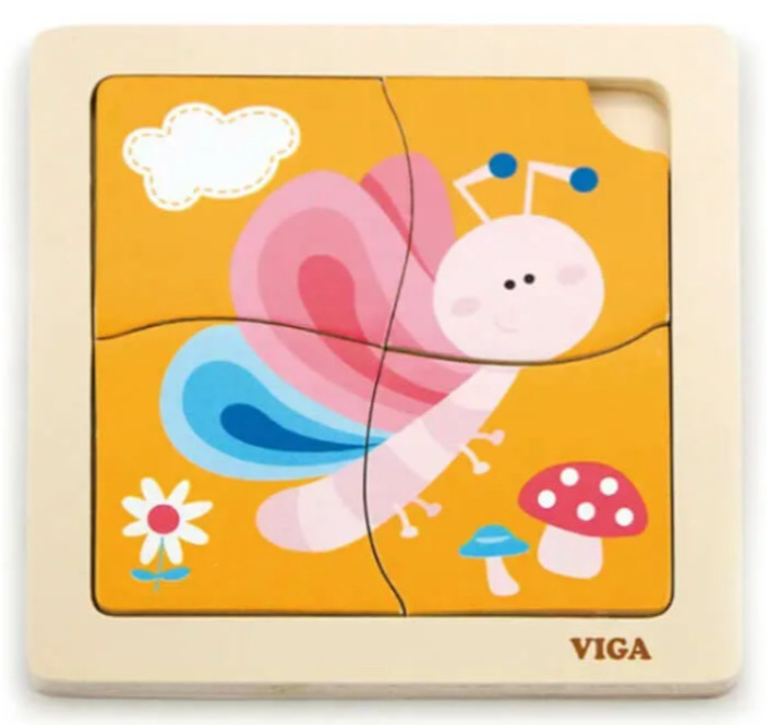Image of Puzzle 4 db-os - Pillangós
