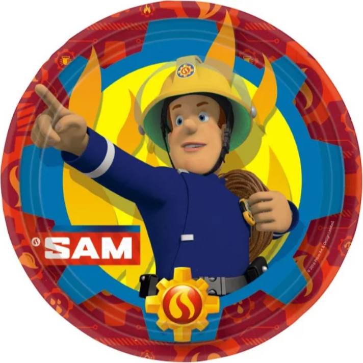 Image of Sam a Tűzoltó papírtányér 8 DARABOS, 23 cm Nr1