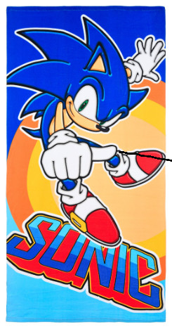 Image of Sonic a sündisznó Rush fürdőlepedő, strand törölköző 70x140 cm (Fast Dry) Nr4