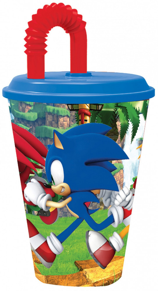 Image of Sonic a sündisznó szívószálas pohár 430 ml
